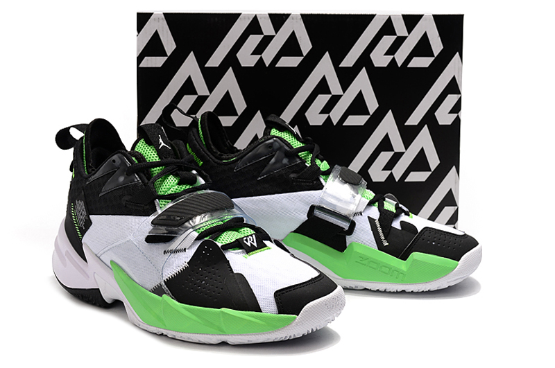 2020 Air Jordan Why Not Zero.3 White Black Green Shoes - Click Image to Close